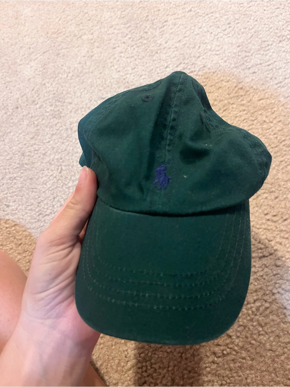 Ralph Lauren Dark Green Polo Logo Baseball Cap toddler size